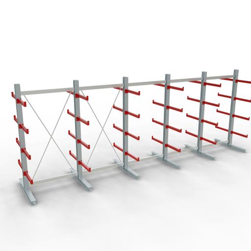 Doppelseitiges Kragarmregal-Set K3000 (für mittlere Belastungen)