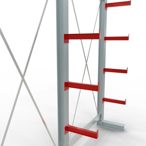 Einseitiges Kragarmregal-Set K3000 (für mittlere Belastungen)