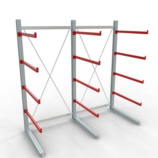 Einseitiges Kragarmregal-Set K6000 (für schwere Belastungen)