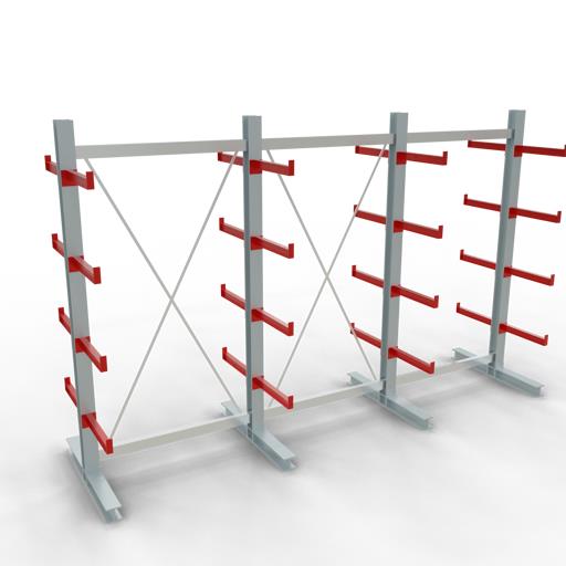 Doppelseitiges Kragarmregal-Set K3000 (für mittlere Belastungen)