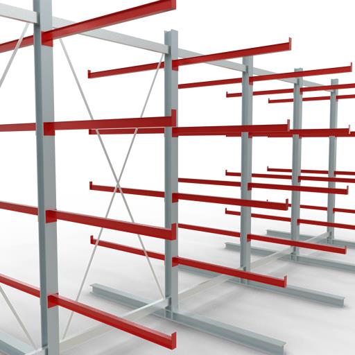 Doppelseitiges Kragarmregal-Set K6000 (für schwere Belastungen)