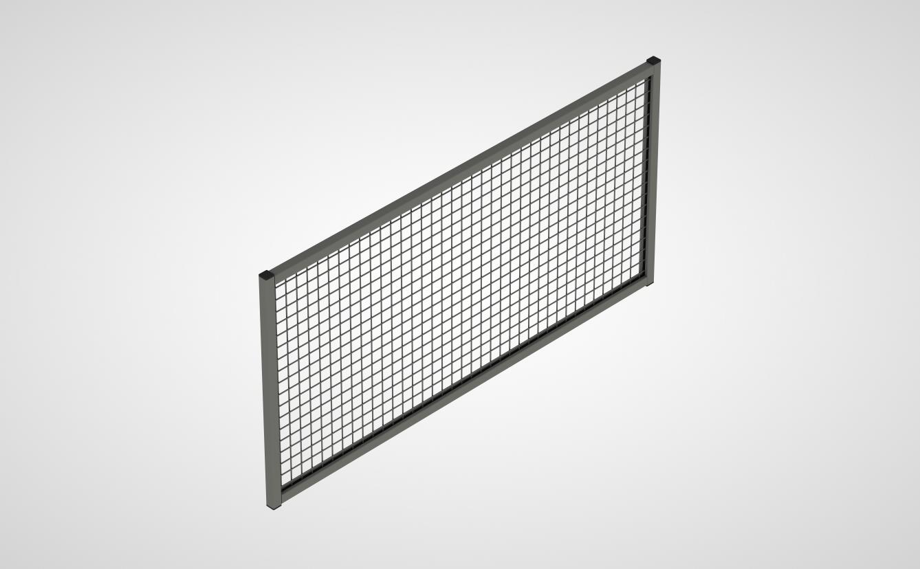 Aufsatz-Wandelement mit Gitterfüllung (System 9200)