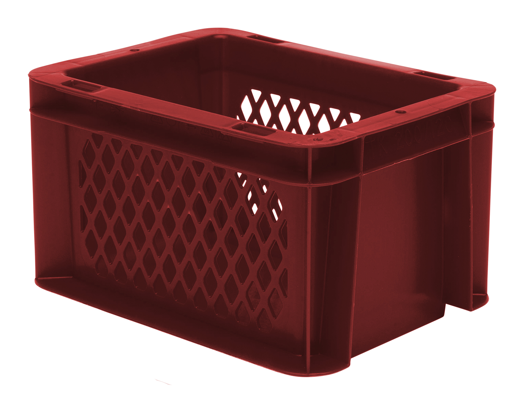 16 Stück Transport-Stapelkasten TK, L200 x B100 mm, Wände durchbrochen