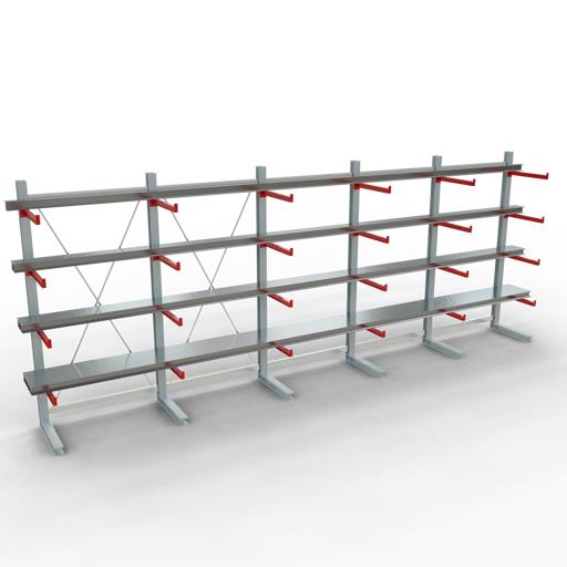 Einseitiges Kragarmregal-Set K6000 (für schwere Belastungen)