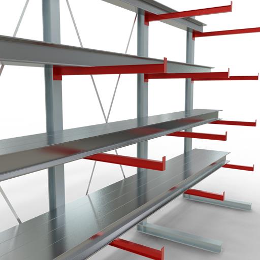 Einseitiges Kragarmregal-Set K6000 (für schwere Belastungen)