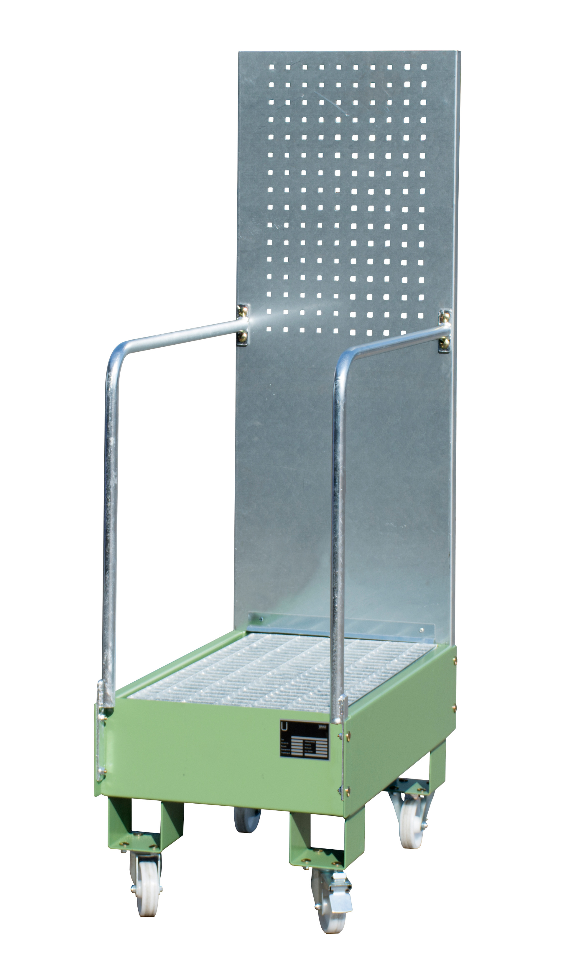 Fahrbare Auffangwanne mit Lochplattenwand Typ LPW 60