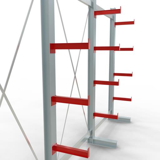 Einseitiges Kragarmregal-Set K3000 (für mittlere Belastungen)