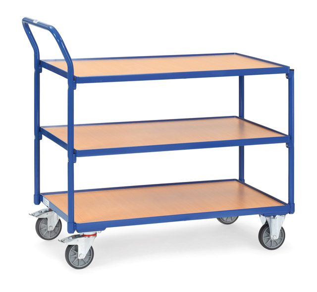 Leichter Tischwagen, Tragkraft 300 kg, 3 Etagen