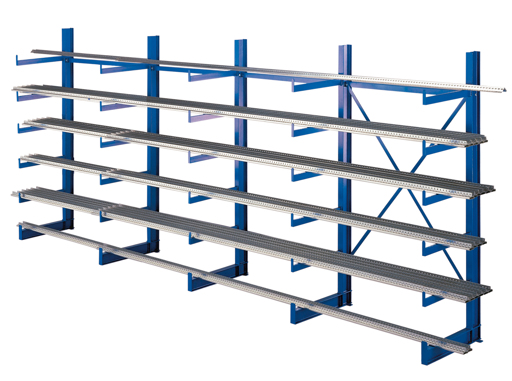 Kragarmregal Set K1000, einseitig, Höhe 2.000 mm
