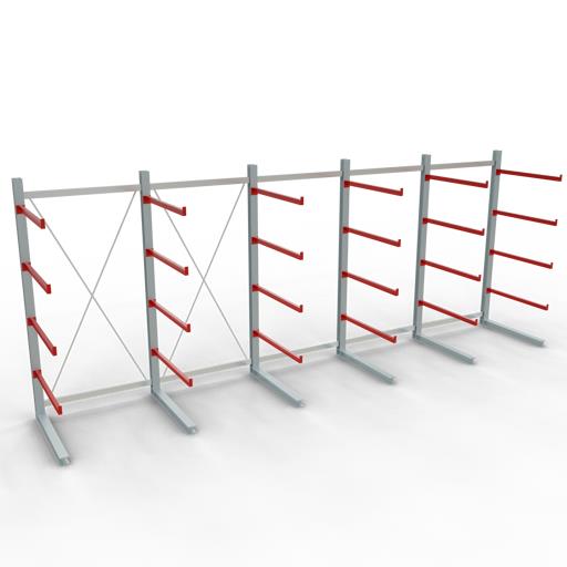 Einseitiges Kragarmregal-Set K6000 (für schwere Belastungen)