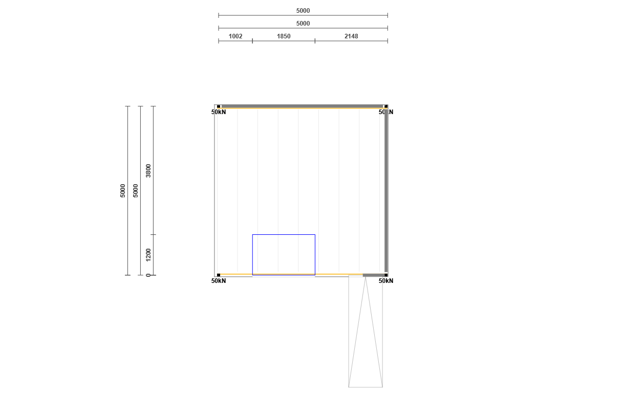 Lagerbühne 5x5m, mit Palettenübergabe, Treppe und Geländer