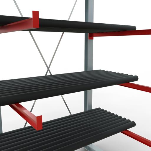 Einseitiges Kragarmregal-Set K6000 (für schwere Belastungen)