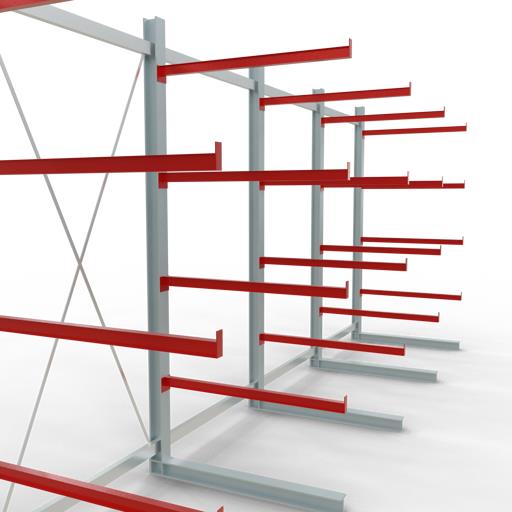 Einseitiges Kragarmregal-Set K6000 (für schwere Belastungen)