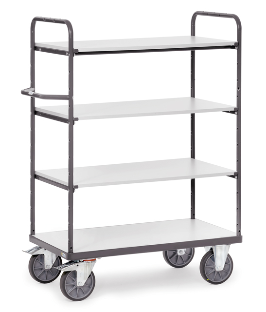 ESD-Etagenwagen mit 4 Ebenen, Tragkraft 600 kg