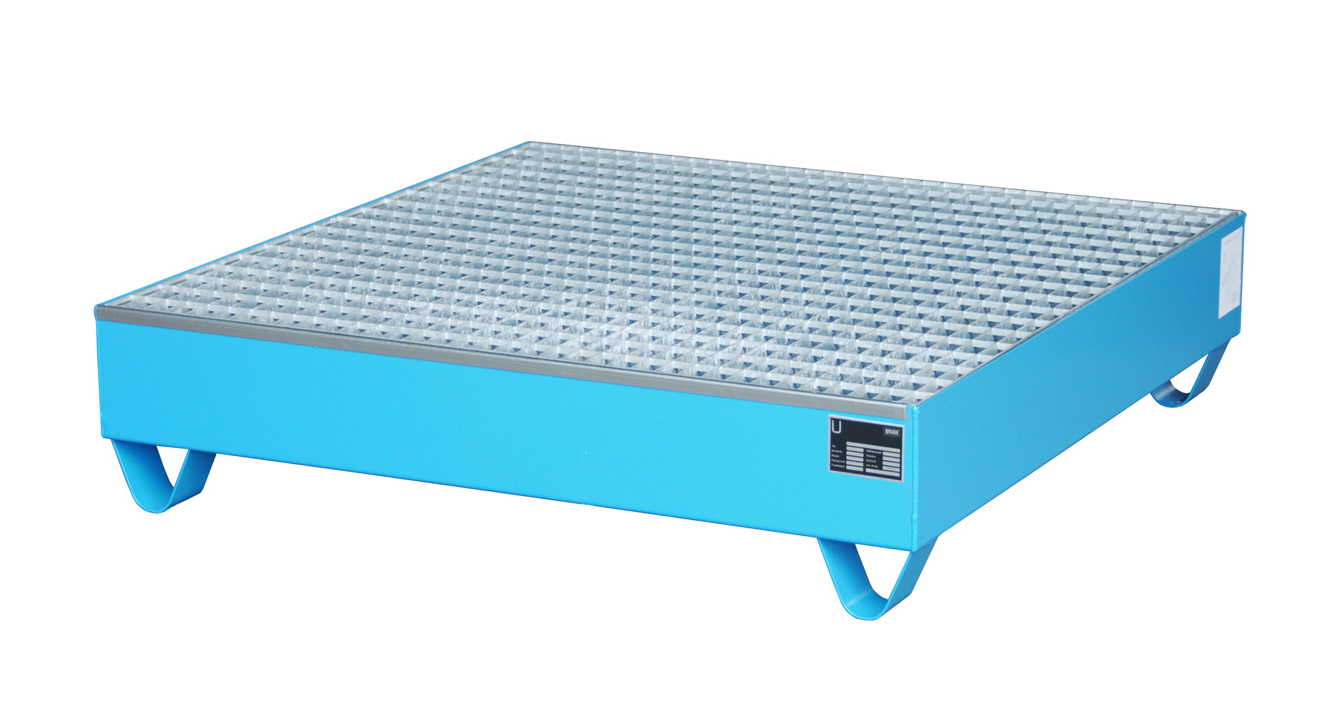 Auffangwanne SERIE 2000 mit Füße - mit Gitterrost