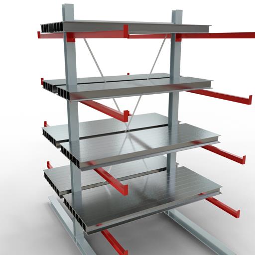 Doppelseitiges Kragarmregal-Set K6000 (für schwere Belastungen)