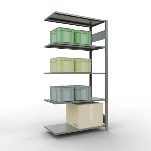 Stecksystem Anbauregal, MULTIplus 150 kg, beidseitig nutzbar (Längenriegel)