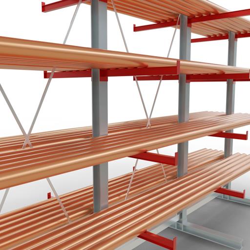 Doppelseitiges Kragarmregal-Set K6000 (für schwere Belastungen)