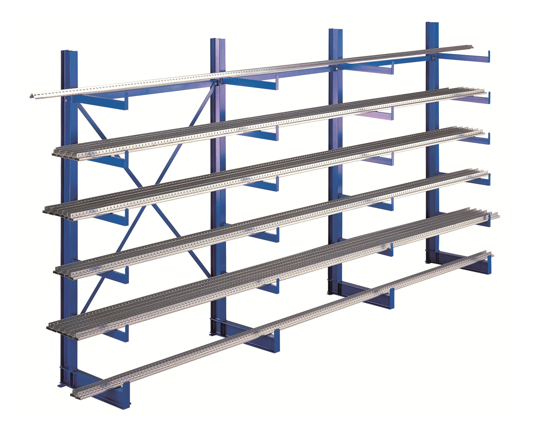 Kragarmregal für die Lagerung leichter Stangenware