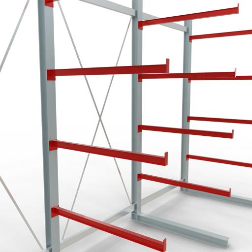 Einseitiges Kragarmregal-Set K6000 (für schwere Belastungen)