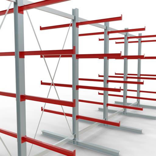 Doppelseitiges Kragarmregal-Set K6000 (für schwere Belastungen)