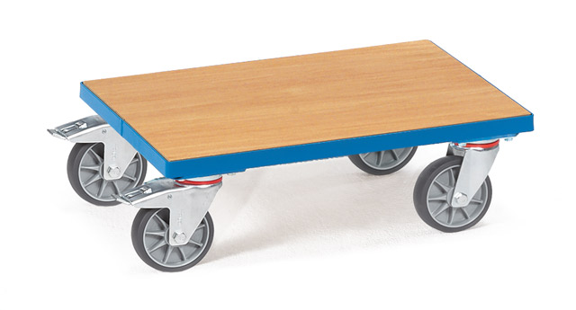 Eurokasten-Roller mit Holz-Plattform, Tragkraft 250 kg