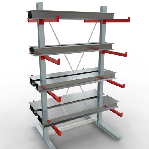 Doppelseitiges Kragarmregal-Set K6000 (für schwere Belastungen)