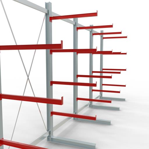 Einseitiges Kragarmregal-Set K6000 (für schwere Belastungen)