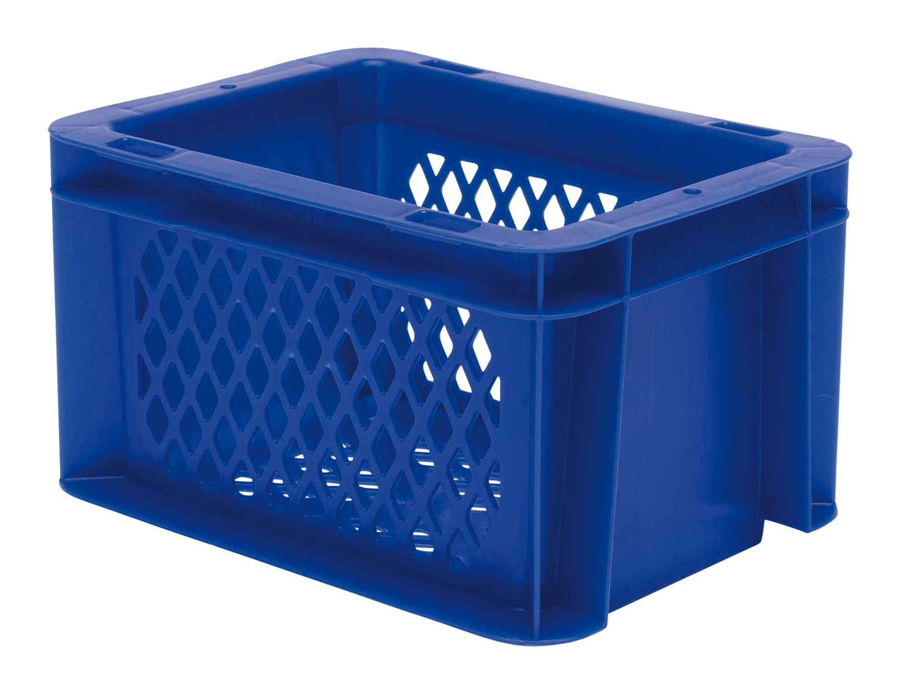 16 Stück Transport-Stapelkasten TK, L200 x B100 mm, Wände durchbrochen