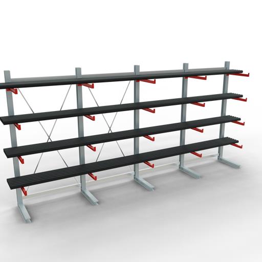 Einseitiges Kragarmregal-Set K6000 (für schwere Belastungen)