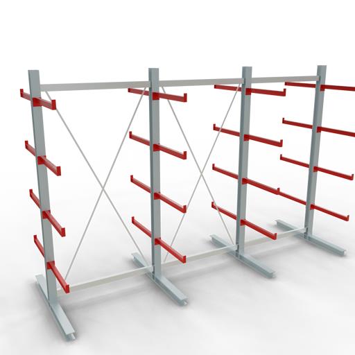 Doppelseitiges Kragarmregal-Set K6000 (für schwere Belastungen)