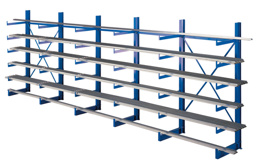 Kragarmregal Set K1000, einseitig, Höhe 2.000 mm