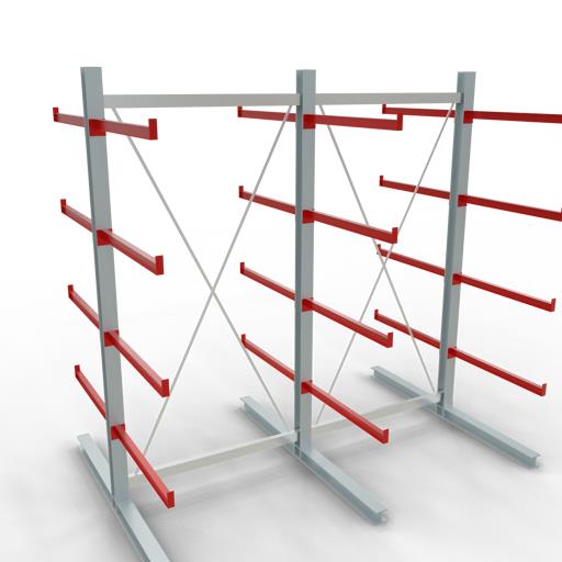 Doppelseitiges Kragarmregal-Set K6000 (für schwere Belastungen)