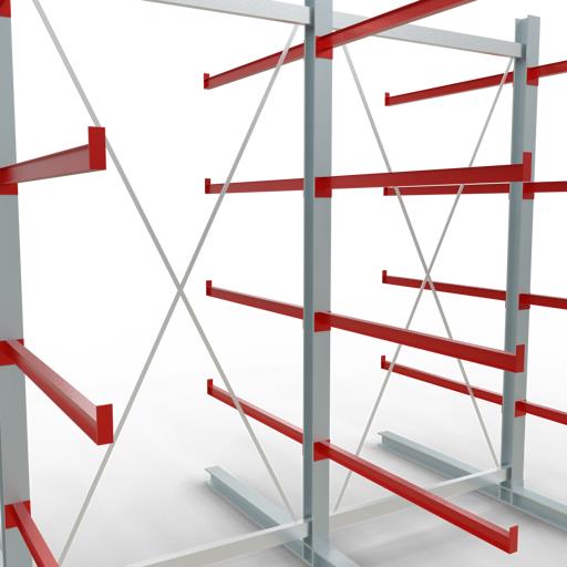 Doppelseitiges Kragarmregal-Set K6000 (für schwere Belastungen)