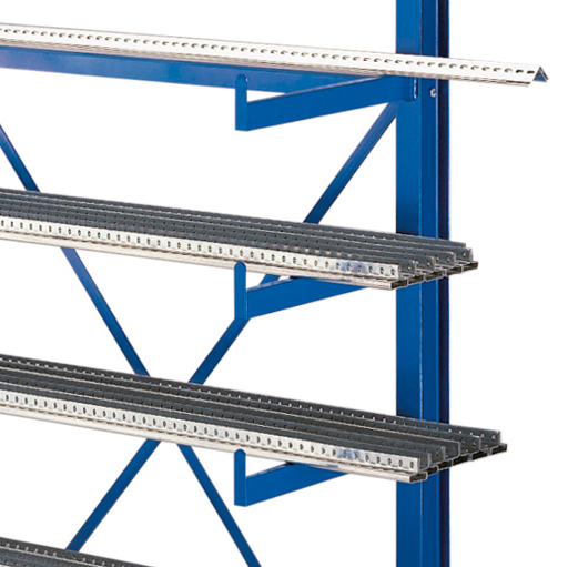 Anbauregal zu Kragarmregal Set K1000, einseitig, Höhe 2.000 mm