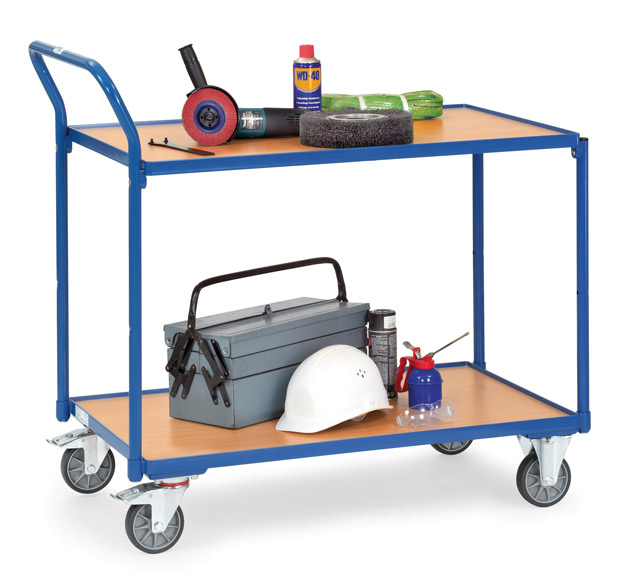 Leichter Tischwagen, Tragkraft 300 kg, 2 Etagen