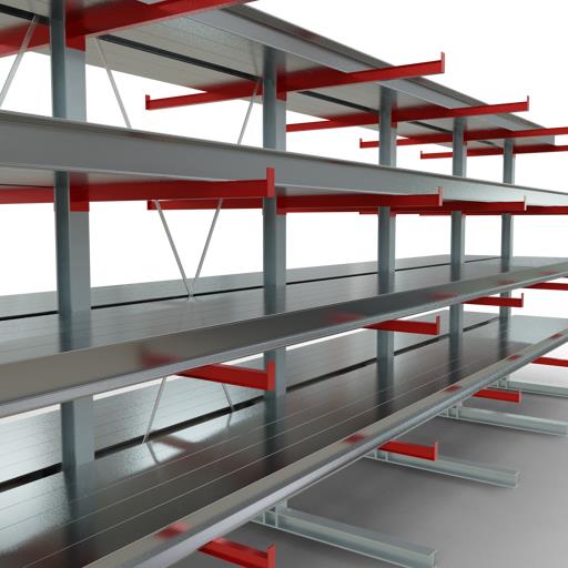 Doppelseitiges Kragarmregal-Set K6000 (für schwere Belastungen)