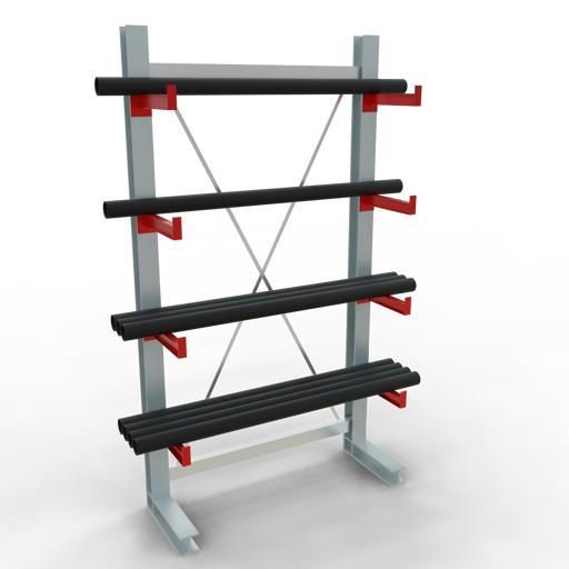 Einseitiges Kragarmregal-Set K3000 (für mittlere Belastungen)