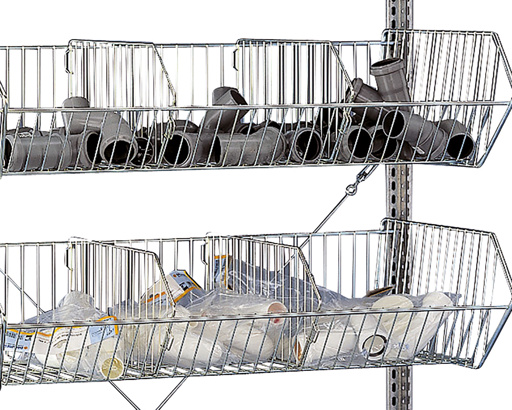 Drahtgitterkorbregal für Kleinteile, verzinkt