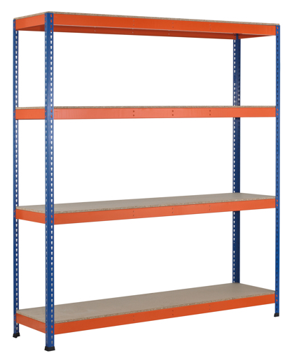 Z1 - Weitspannregal mit Spanplatten-Böden, 100% Stecksystem