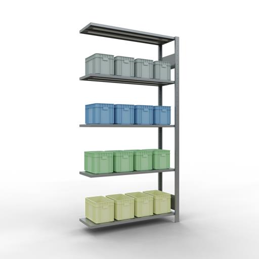 Stecksystem Anbauregal, MULTIplus 85 kg, beidseitig nutzbar (Längenriegel)