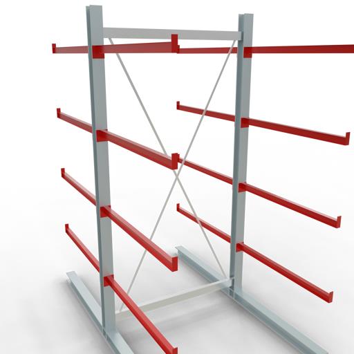 Doppelseitiges Kragarmregal-Set K6000 (für schwere Belastungen)