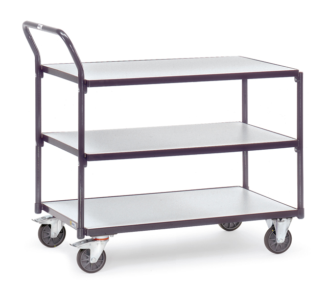 ESD-Tischwagen mit Zwischenebene, Tragkraft 300 kg