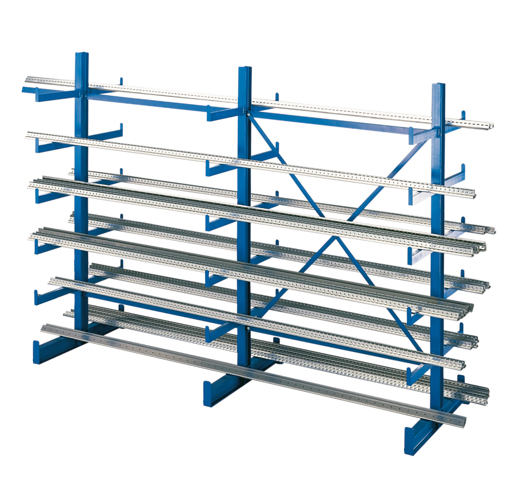Kragarmregal Set K1000, doppelseitig, Höhe 2.000 mm