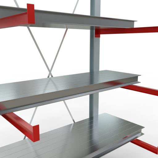 Einseitiges Kragarmregal-Set K6000 (für schwere Belastungen)