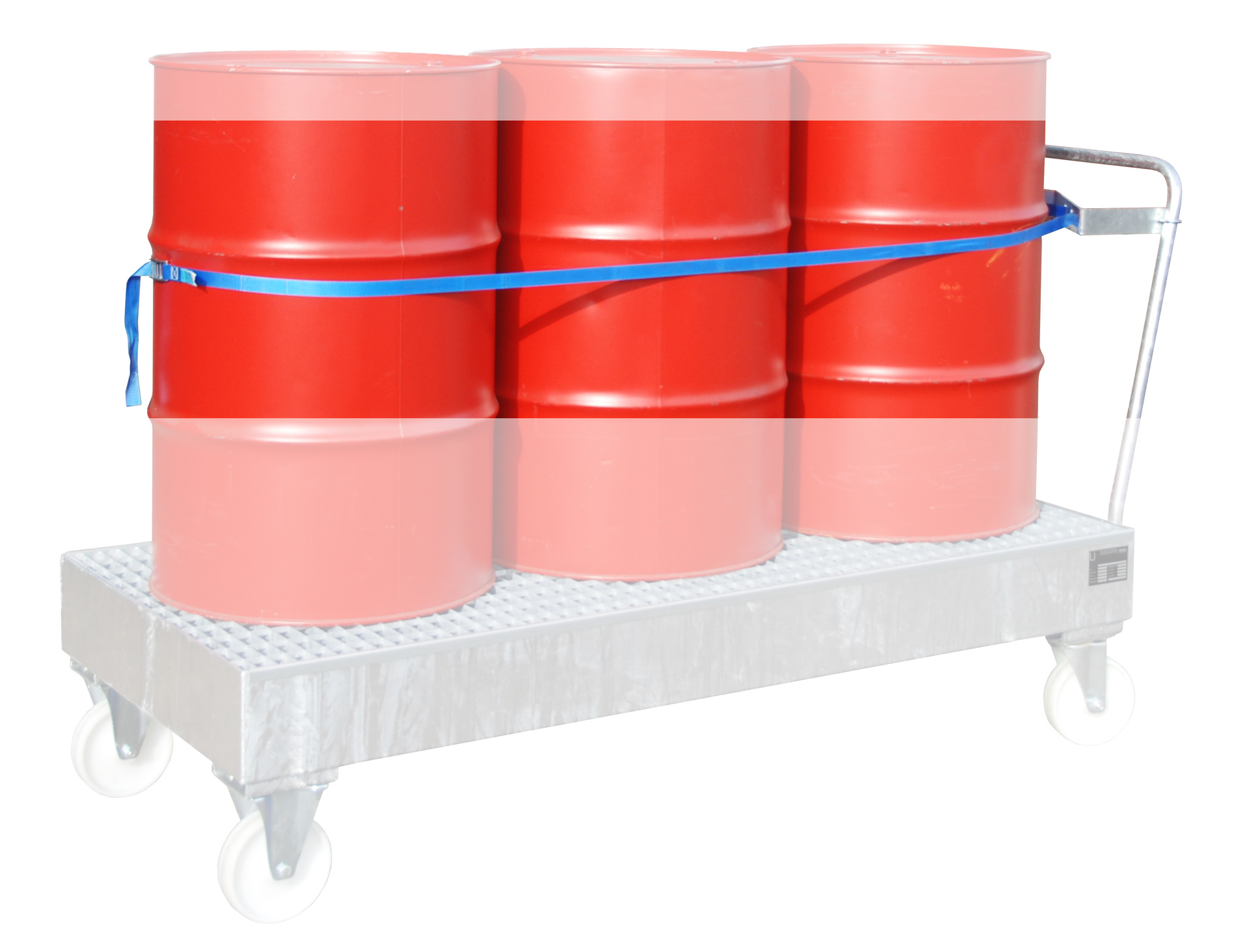 Fasshalterung mit Spanngurt