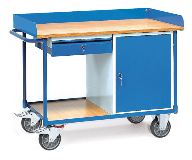 Werkstattwagen mit Abrollrand, Tragkraft 400 kg