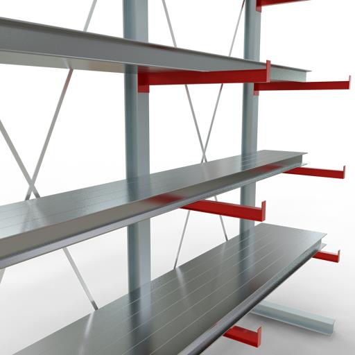 Einseitiges Kragarmregal-Set K6000 (für schwere Belastungen)