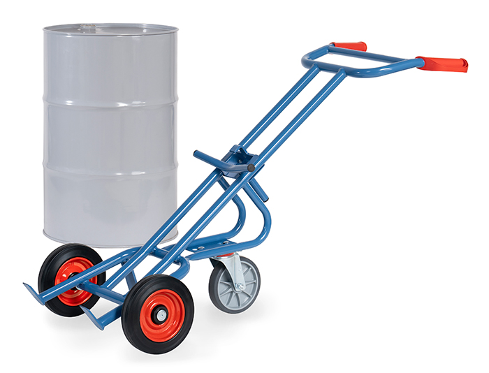Fasskarre mit Stützrad, Tragkraft 300 kg | fetra 1071