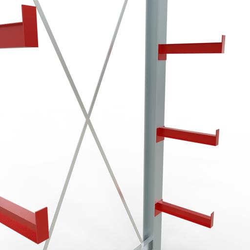 Einseitiges Kragarmregal-Set K3000 (für mittlere Belastungen)